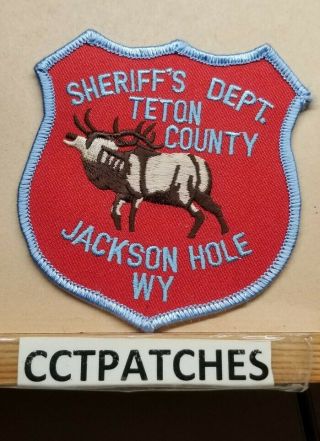 Teton County,  Wyoming Sheriff (police) Shoulder Patch Wy