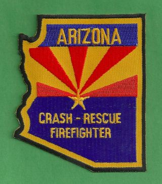 Arizona State Certified Arff Airport Rescue Fire Fighter Patch