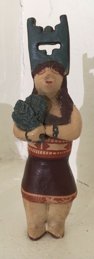 Fannie Loretto Figural Pueblo Pottery Dancer,  1970 - 1980?? San Ildefonso,  Indian