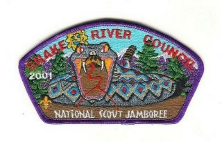 Boy Scout Patch Snake River Council Jsp 2001 National Jamboree Purple Border
