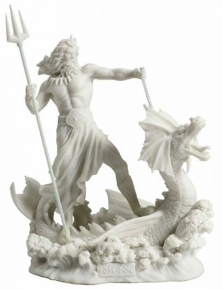 Poseidon Greek God Of The Sea On Hippocampus Statue Sculpture Figurine Mythology