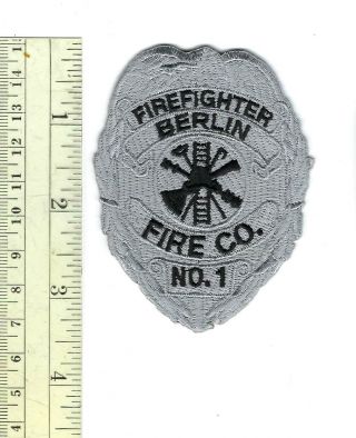 Berlin (camden County) Nj Jersey Fire Co.  No.  1 Firefighter Patch -