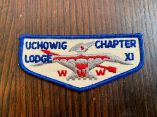 Order Of The Arrow Oa Flap Uchowig Lodge Xi Embroidered On Twill (older?)
