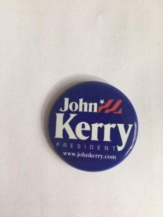 2004 John Kerry For President Political Pinback Campaign Button Memorabilia