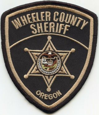 Wheeler County Oregon Or Sheriff Police Patch