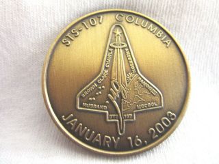 Space Shuttle Medal:sts - 107 Columbia /in Memory Of Columbia 