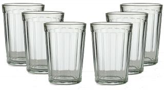 Set Of 6 Russian Tea Glasses For Holder Podstakannik Soviet Granyonyi Glassware