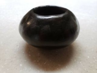 Small San Ildefonso Black Pottery Pot