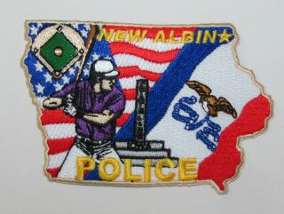 Iowa State Allamakee County Albin Police Regulation Uniform Patch Baseball