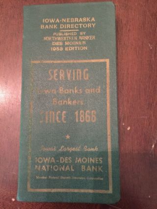 1953 Edition Iowa - Nebraska Bank Directory