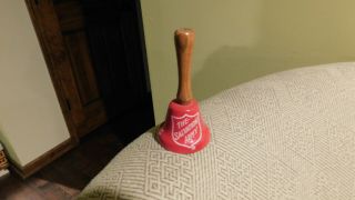 The Salvation Army Red Holiday Wood Handle Bell