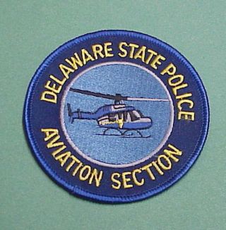 Delaware State Police Aviation Section Helicopter Police Patch