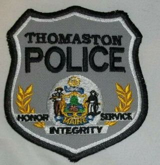 Embroidered Uniform Patch Thomaston Maine Police State Logo