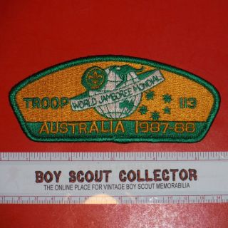 Boy Scout World Jamboree Mondial Australia 1987 - 88 Jsp Troop 113 Shoulder Patch