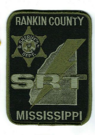 Rankin County Ms Mississippi Sheriff Subdued Srt Special Response Patch -