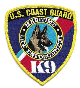 Us Coast Guard Maritime Military Police K9 Canine Unit Patch Dog