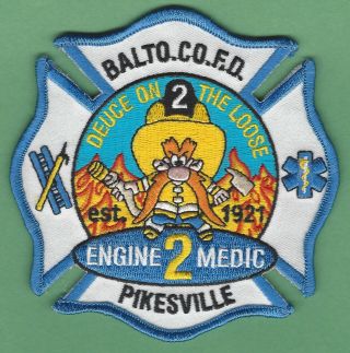 Baltimore County Fire Department Engine Company 2 Patch Yosemite Sam Red