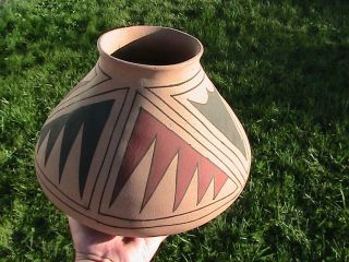 Vintage Large Mata Ortiz Pottery Vase - 8 3/4 " X 10 1/2 "