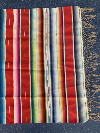 Vintage Mexican Serape Saltillo Blanket Vintage Navajo Saddle Blanket 1920s 2