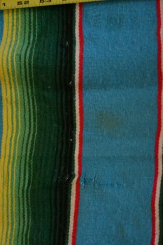 Vintage Mexican Saltillo Serape Blanket / Rug Wool Textile Southwest 3