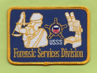 B8 1 Rare Forensic Usss Fed Police Patch Secret Service Executive Usc Agent