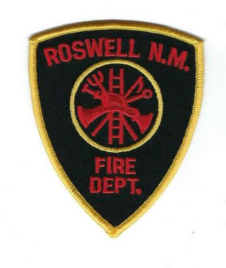 Roswell (chaves County) Nm Mexico Fire Dept.  Patch - 1947 Ufo Crash