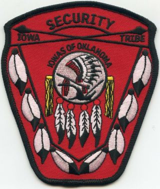 Iowas Of Oklahoma Ok Iowa Indian Tribe Tribal Security Police Patch