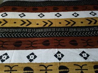 Authentic African Handwoven Mud Cloth Textile From Mali Size 62 " X 41 " 4 Colors