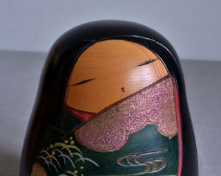 15cm (5.  9 ") Japanese Sosaku Kokeshi Doll : Signed Toshio Sekiguchi