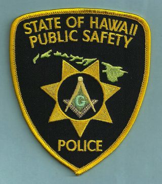 Hawaii State Sheriff Masonic Lodge Shoulder Patch