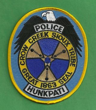 Crow Creek Sioux South Dakota Tribal Police Shoulder Patch