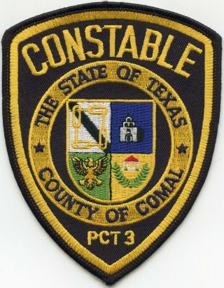 Comal County Texas Tx Precinct 3 Constable Sheriff Police Patch