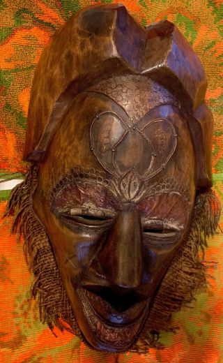 African - Wood Carved Mask Of The Tikar People From Cameroon - Circa 1950 