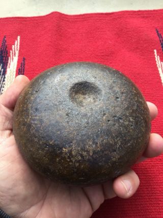 Indian Artifacts / Fine Ohio Pit Discodal Stone / Authentic Arrowhead Stone Tool