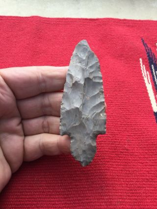 indian artifacts / Fine Ohio Turkey Tail Spear Point / Authentic Arrowheads 2