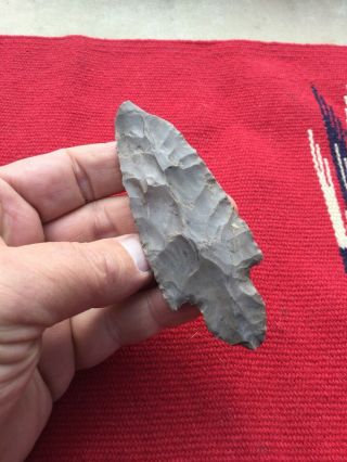 indian artifacts / Fine Ohio Turkey Tail Spear Point / Authentic Arrowheads 3