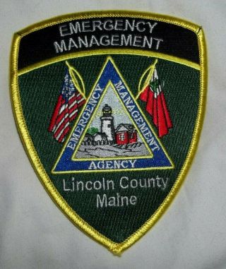 Embroidered Uniform Patch Emergency Management Lincoln County Maine Nos