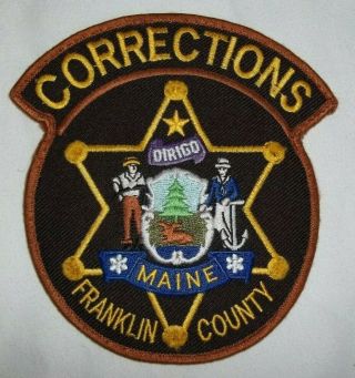 Embroidered Uniform Patch Franklin County Corrections Maine Nos Version 2