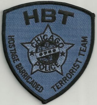 Chicago Illinois Police Hbt Terrorist Hostage Team Tactical Shoulder Patch