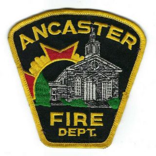 Ancaster On Ontario Canada Fire Dept.  Patch -