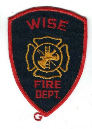 Rare Wise (warren County) Nc North Carolina Fire Dept.  Patch -