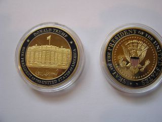 Stocking Stuffer Donald Trump 45th President And Seal Of The President Coin