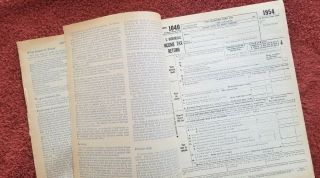 1954 Vintage Tax Returns Blank With Instructions And Tax Table