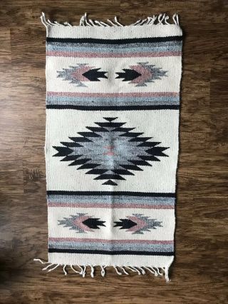 Vintage Woven Tribal Aztec Native American Print Small Rug