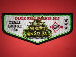 Oa Lodge 134 Tsali S - 104,  2017 Dixie Fellowship Flap,  Daniel Boone Council,