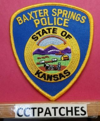 Baxter Springs,  Kansas Police Shoulder Patch Ks