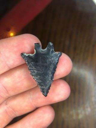 Very Nicely Made Obsidian Arrowhead Fresno County,  California Indian Artifact