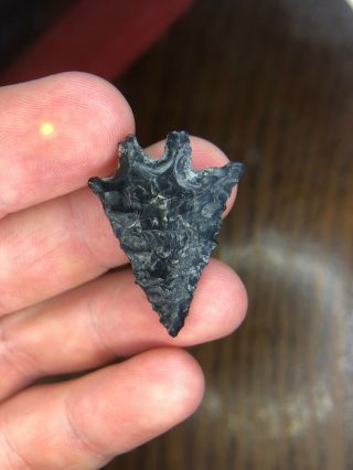 Very Nicely Made Obsidian Arrowhead Fresno County,  California Indian Artifact 3