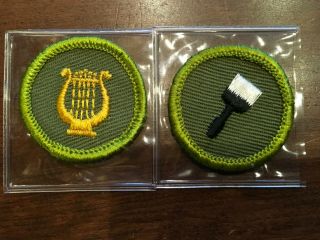 Bsa Merit Badge Re Twill 1960 - 1969 Music And Painting