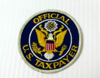 Vintage " Official U.  S.  Taxpayer " Patch